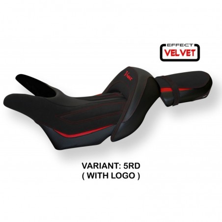 Rivestimento sella Yamaha V-Max 1700 08-17 Odessa velvet LOGO 5RDrosso