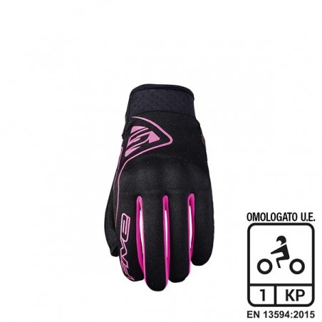 GUANTI DONNA FIVE GLOBE NERO-FLUO PINK M 81055M STREET-SPORT ESTATE